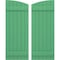 Ekena Millwork Americraft 6-Board (2 Batten) Wood Joined Board-n-Batten Shutters w/Ellipt Top, ARW101BE621X77LPH, PR ARW101BE621X77LPH - alternate 1